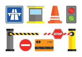 Toll Vector Icons Set