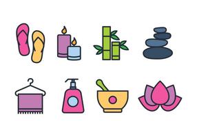 Conjunto de iconos de spa vector