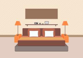 Modern Bedroom Furniture Vector