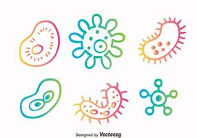 Bacterias En Colores Del Gradiente Vector