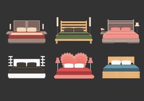 Headboard With Bed Vector Collection