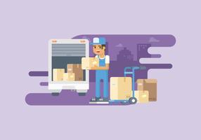 Movers Service Illustration vector