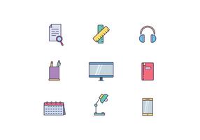 Work Desk Objects vector