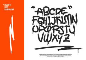 Graffiti Hand-drawn Vector Alphabet