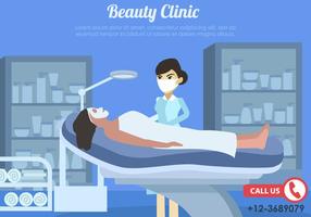 Woman Treatment In Beauty Clinic vector