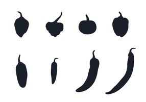 Chilies Silhouette vector