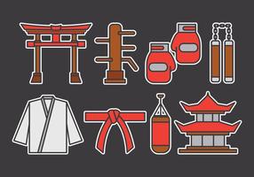 Dojo conjunto de iconos vectoriales vector