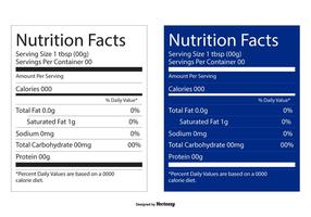 Nutrition Facts Label Vector Templates - Download Free ...