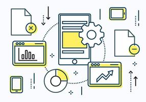 Free Linear Digital Data Vector Elements