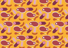 Charcuterie Food Meat Pattern Vector