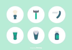 Flat Shaver Vector Icons