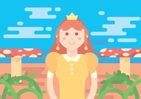 Princess in Yellow Dress Vector