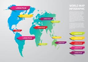 Plantilla de Mapa Mundial vector