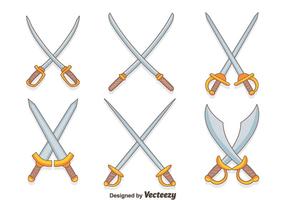 Crossed swords - vector clip art