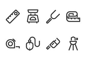 Measuring Tool Line Icon vector