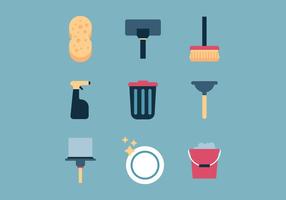 Set Of Cleaning Stuff vector