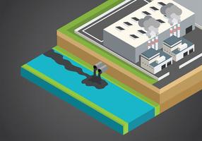 Fábrica De Humo De Fábrica Vector Libre