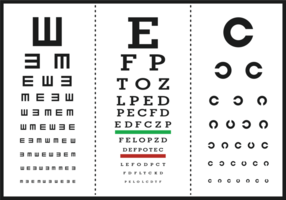 Eye Test Letter Poster Vectors 