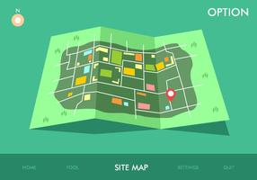 Mapa del sitio Opción de juego Vector libre