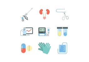 Urología Icon Set vector