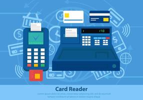 Sistema de pago del lector de tarjetas vector