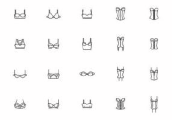 Bra Icon Simple Logo Slim Figure: Vector có sẵn (miễn phí bản quyền)  270537092