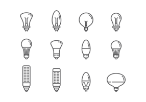 LED Lights Icons Vector