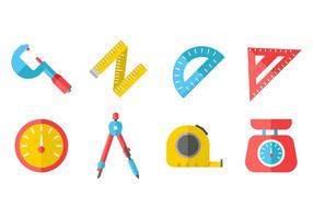 Measuring Tools Icons Vector