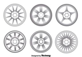 Alloy Wheels On White Vector