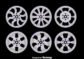 Alloy Wheels On Black Vectors