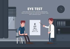 Ilustración de la prueba del ojo vector