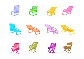 Lawn Chair Icon vector