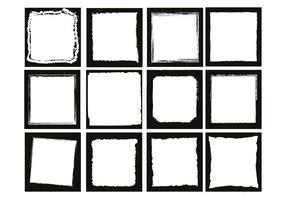 Photo edges square vector set