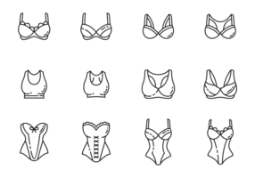 Bustier Icons Vector