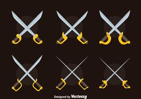 Set Of Crossed Swords Vector Illustration Royalty Free SVG, Cliparts,  Vectors, and Stock Illustration. Image 25498481.
