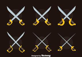 Medieval crossed swords 1214069 Vector Art at Vecteezy