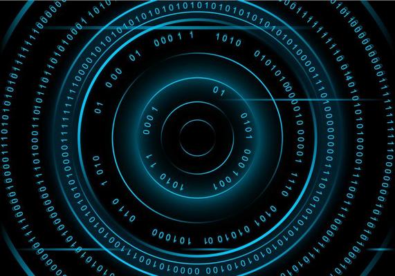Circle Number Matrix Background Free Vector