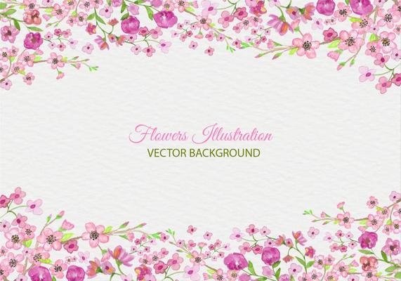 Free Vector Painted Pink Blossom Background