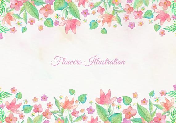 Free Vector Card With Watercolor Floral Frame Design