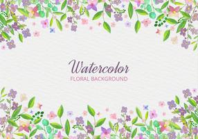 Watercolor Free Vector Background With Hand Draw Flowers