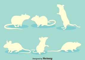 White Silhouette Gerbil Vector