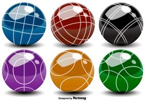 Vector Bocce Balls Color Icons