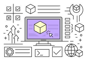 Linear Software Installation Vector Elements