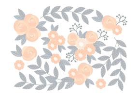 Conjunto floral del vector