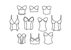 Free Bustier Line Icon Vector