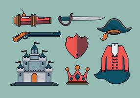 Museteer Items Vector Illustration