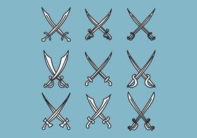 Set of crossing swords icons. Stock Vector by ©maximmmmum 41588327