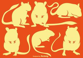 Vector Set Of Gerbil Silhouettes
