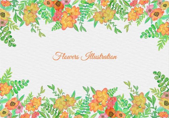 Free Vector Watercolor Floral Frame