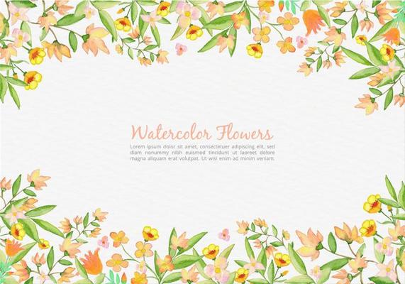 Free Vector Painted Orange Flowers Background